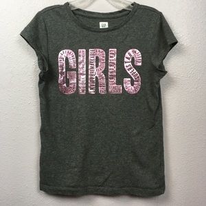 GAP Grey Girls Kids T-shirt short sleeves M 8